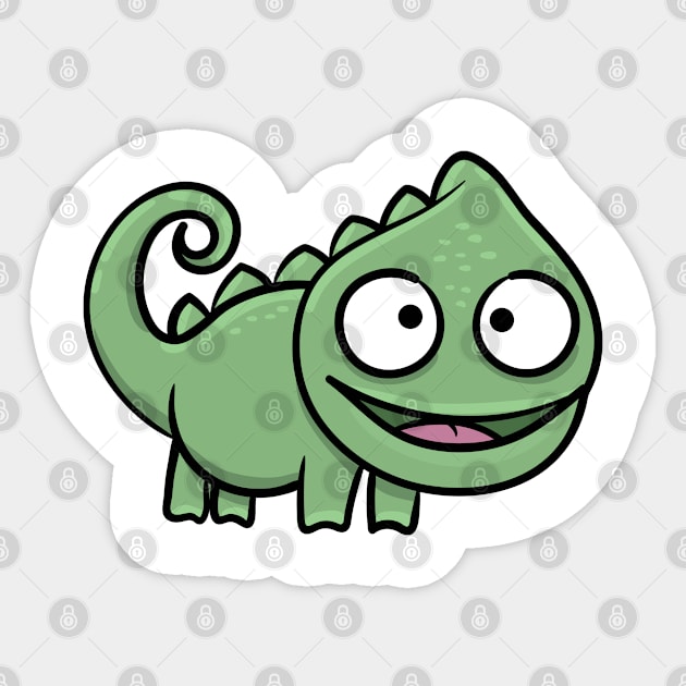 Funny Chameleon Sticker by Teravitha